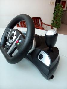 Buy cheap 2 In 1 Bluetooth Dual Vibration Racing Games Steering Wheel For P3 / PC product