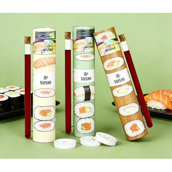 Custom Sushi Packaging Kraft Paper Cardboard Tube Packaging Box