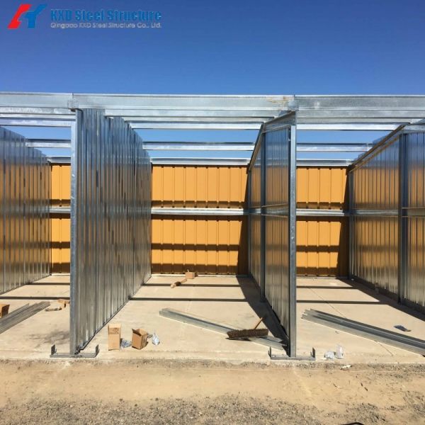 Exterior view of prefabricated steel structure workshop