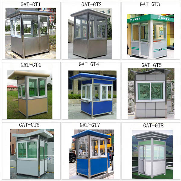 Stainless Steel modular kiosk , Guard House Layout Container Shop