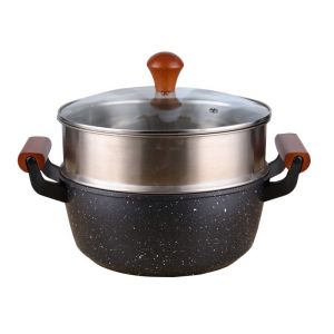Non Stick Soup Stackable Steamer Pot Multifunctional Customized Logo