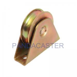 Buy cheap 4 Inch Sliding Gate Wheels U Grooved Track Steel Wheels Fixed Casters product