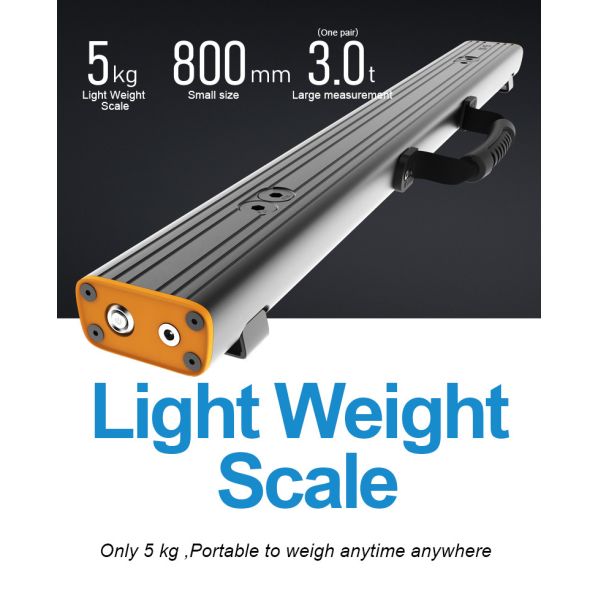 3T Load Capacity Portable Weighing Scale with Bluetooth Connectivity and Structural Aluminum Construction