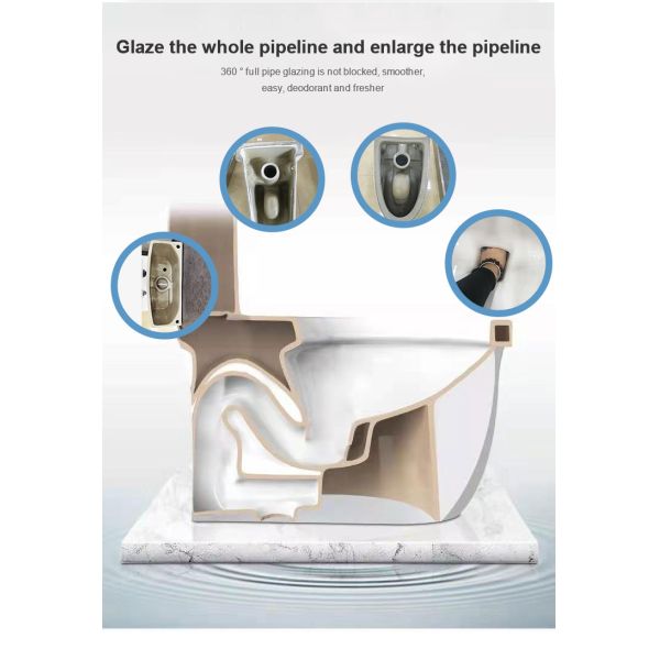 Siphon Flushing Type One Piece Toilet With Slowdown UF Cover