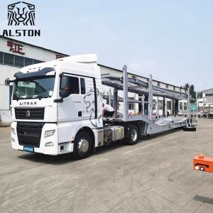 Buy cheap 6 Position Car Transport Semi Trailer, 8 Position Cage Car Carrier For Export product