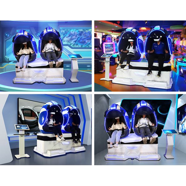 9D Egg Chair Cinema 2 Seats Virtual Reality Game Machine with Effects Indoor/Outdoor Park Rides