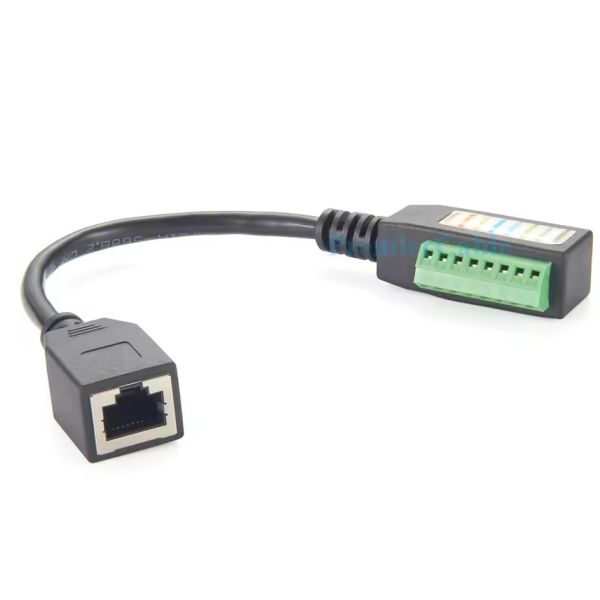 RJ45 Female to Solderless Terminal Block Cable 20cm for Security CCTV Video Solution