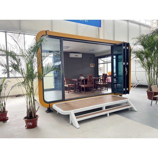 Galvanized Light Steel Frames Apple Cabin House with Aluminum Surface Treatment and Customized Layout