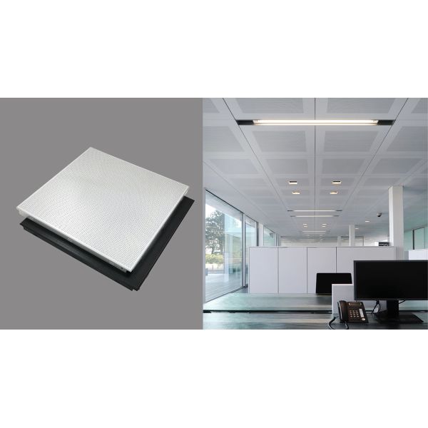 Bevel Angle aluminum clip in ceiling offering 50 year working lifetime designed for installation in commercial buildings