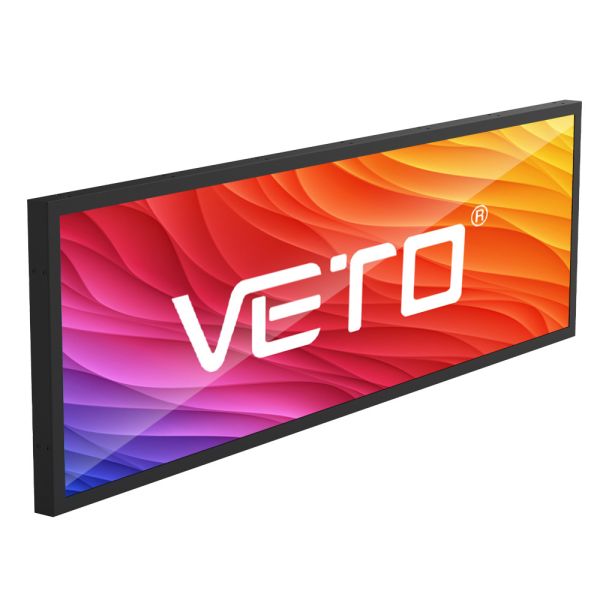 VETO Customisizd Size Bar LCD Display Ultra Wide Shelf Edge Strip Screen HD Digital Signage Stretched LCD Panel