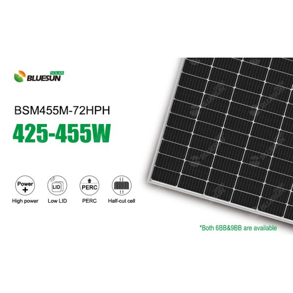 BSM455M-72HPH 455w Half Cell Solar Panels Monocrystalline Solar Panel Perc 455w Solar Panel Price