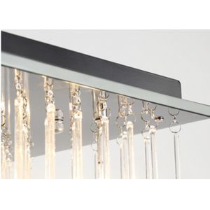 Luxurious Led Downlight Ceiling Light Rectangular Modern Crystal Chandelier