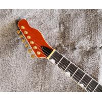 China Custom orange TL hollow body f hole ebony fingerboard gold bridge electric guitar musical instrument shop for sale