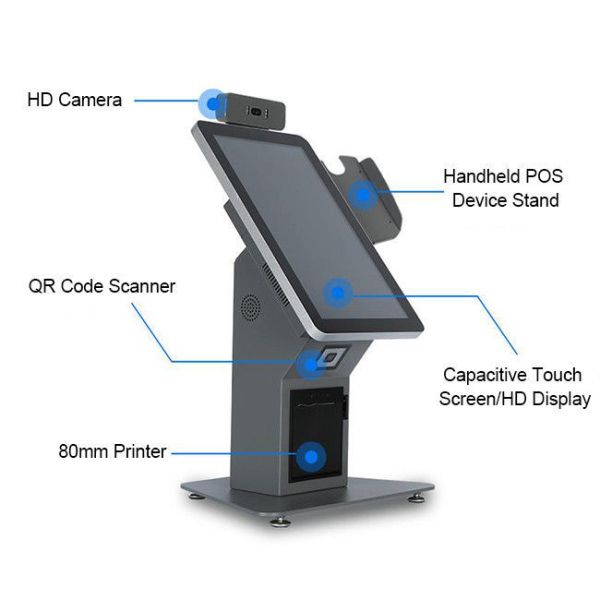 15.6 inch Multi-Purpose Self Order Kiosk Fast Food with Integrated Inventory Management
