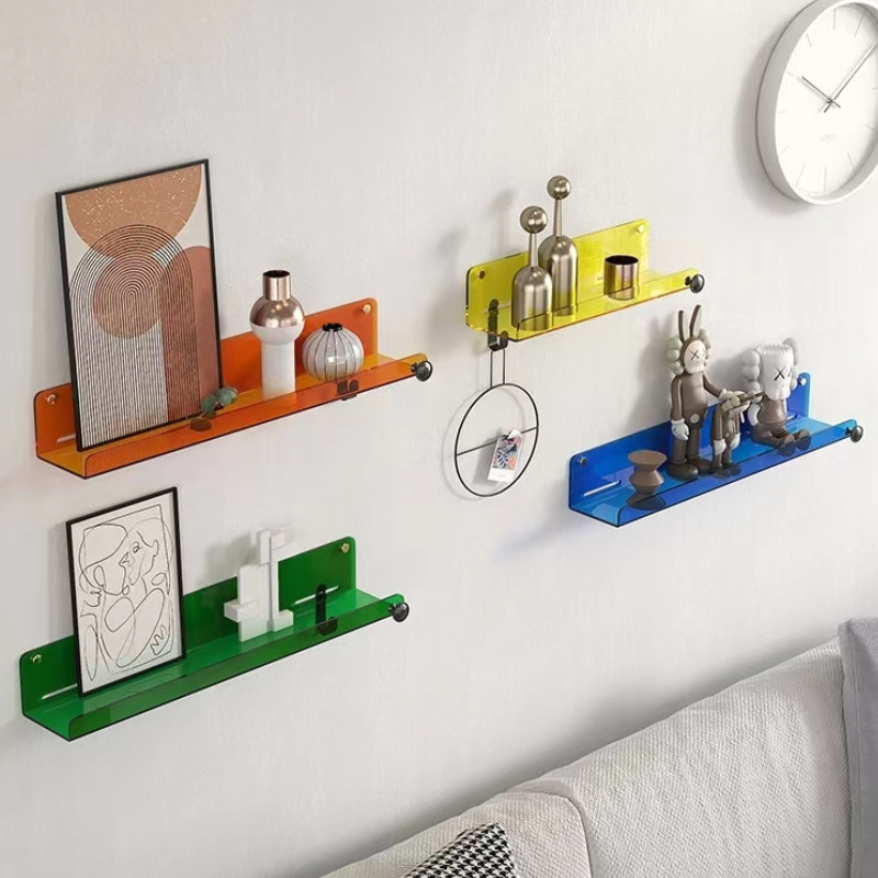 Custom Single-Tier Acrylic Display Rack for Kitchen Bathroom Partition Living Room Storage for Household Use Includes Pot Holder
