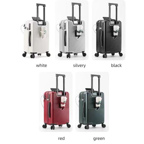 ABS Small Front Open Carry On Luggage Cabin Spinner Luggage Classical Design