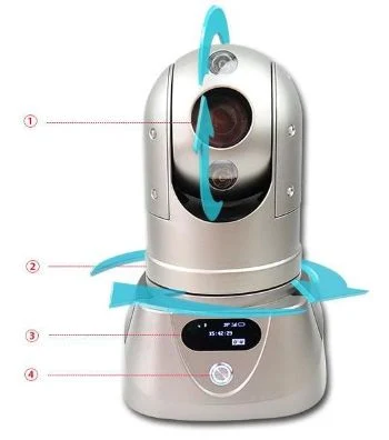 Rugged IP66 HD 1080P Wireless Outdoor Video Surveillance Cameras PTZ with Linux OS