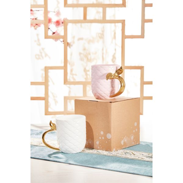 Coffee Mug With Gold Handle Rough Clay Coffee Mug White Ceramic Mug Tazas