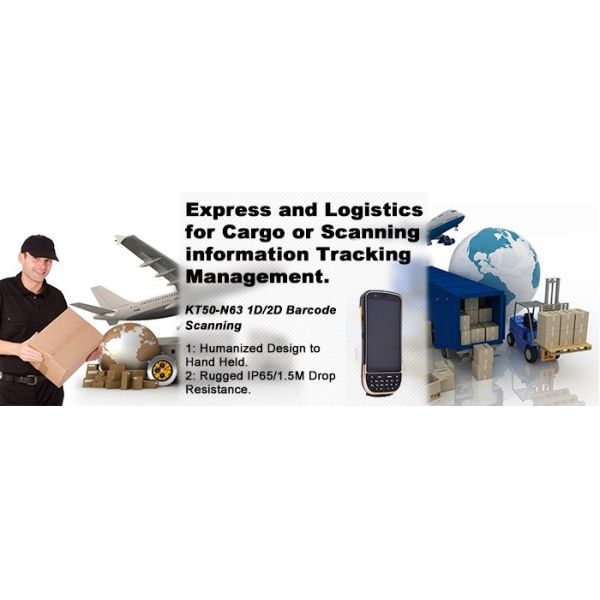 IP65 Rugged Cell Phone Barcode Scanner Android 5.1 OS Cordless Laser 2D With 5.0 Inch Display