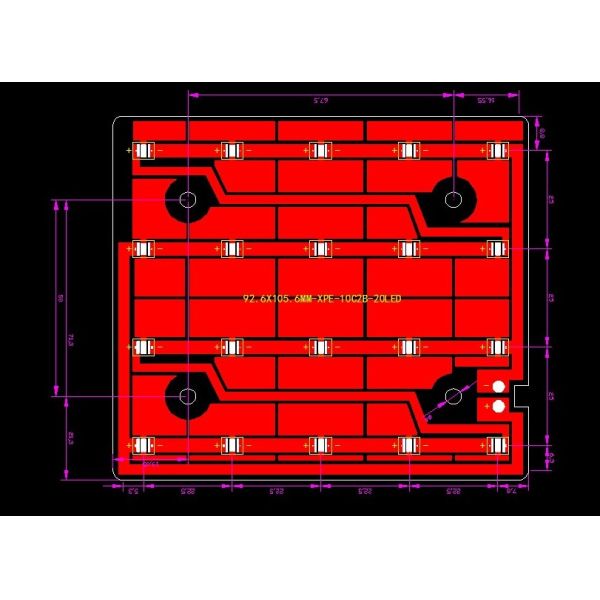 20W PCB Led Module SMD 3535 Cree XTE 150 lumen for Led Road Light