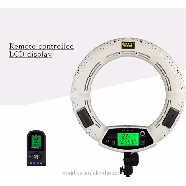 live ring lamp 18 inches makeup led circle ring light with tripod stand remote control FE-480II kit