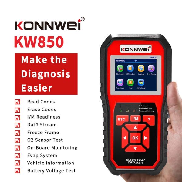 0.77W OBD2 Automative Diagnostic Tool KONNWEI KW590