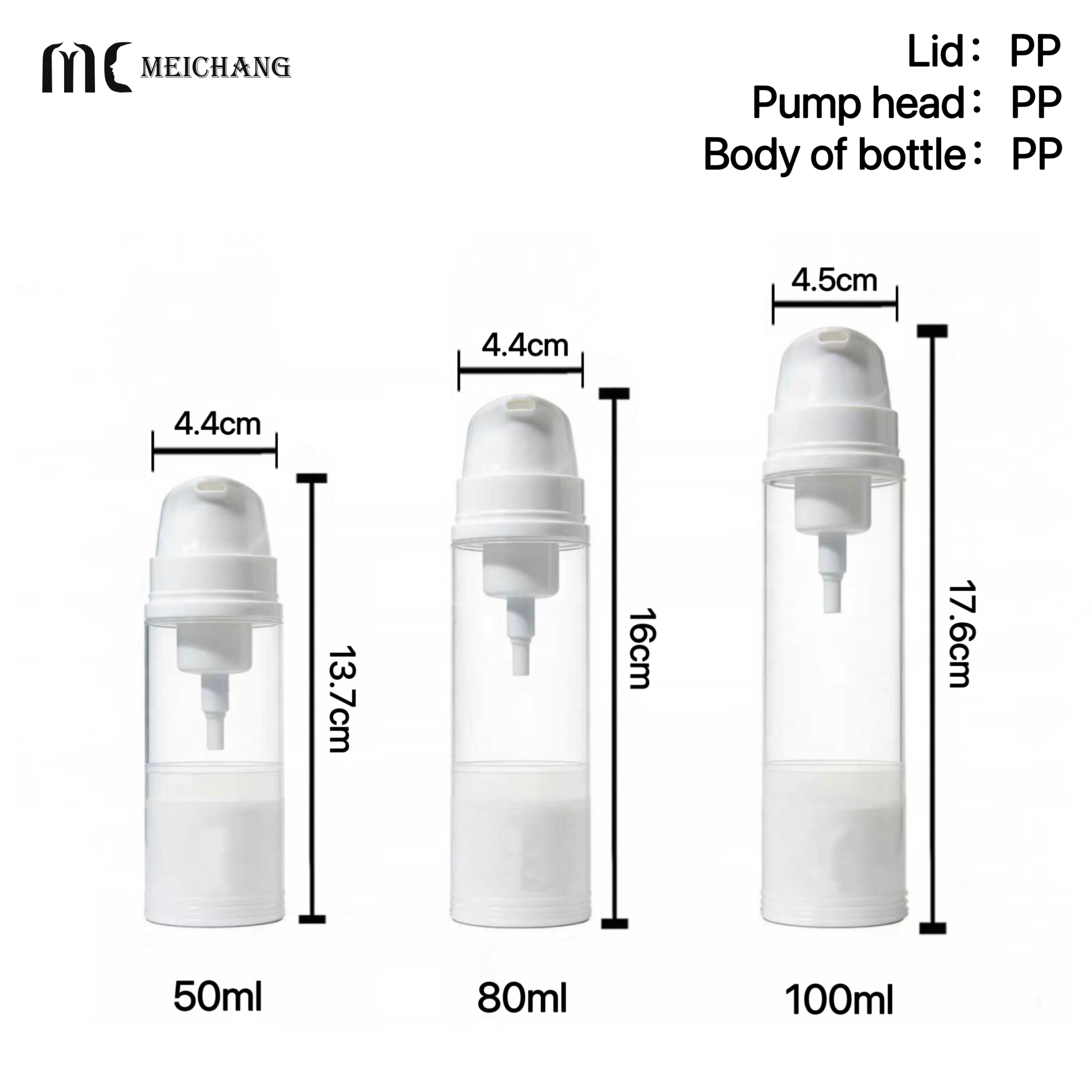 50ml/80ml/100ml Press & Foam Airless Bottle, Vacuum-Preserved Instant Lather(MC-248)
