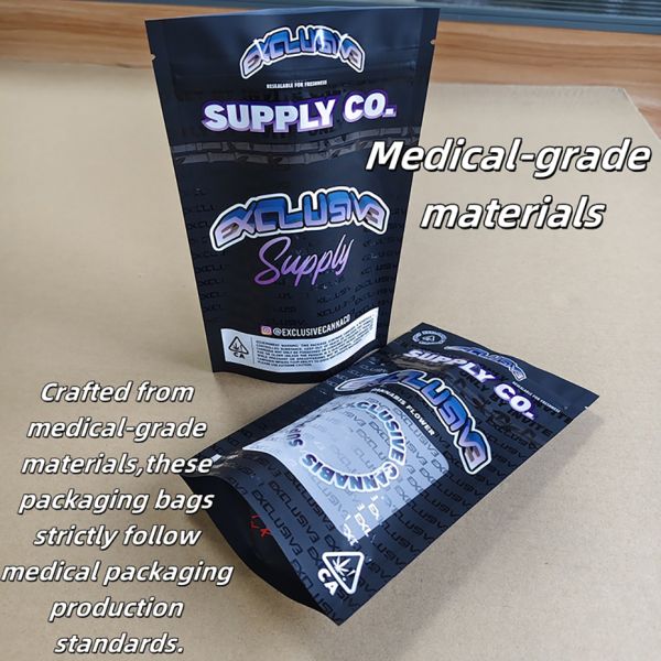 Certified Child Proof Zipper Bags For Pharmaceuticals Packaging, Featuring Greaseproof And Custom Printing.