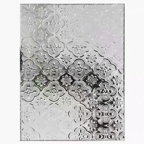 Imitation Wood Grain Decorative Glass Laminated Embossed Shading Glass