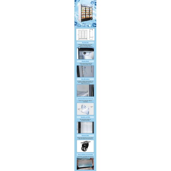 LED Glass Door Cooler Drinks Fridge 1587L Double Layer Tempered