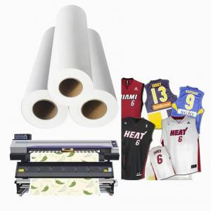 China 98% Heat Transfer Rate Dye Sublimation Paper Roll 40g/50g/60g/80g/100GSM with 44''/60''/64'' for Textile Printing on sale