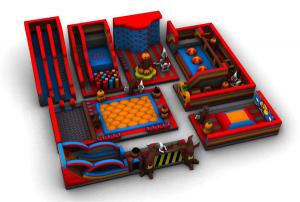 Buy cheap Screen Printed Inflatable Theme Park Water Resistant For Kids Play product