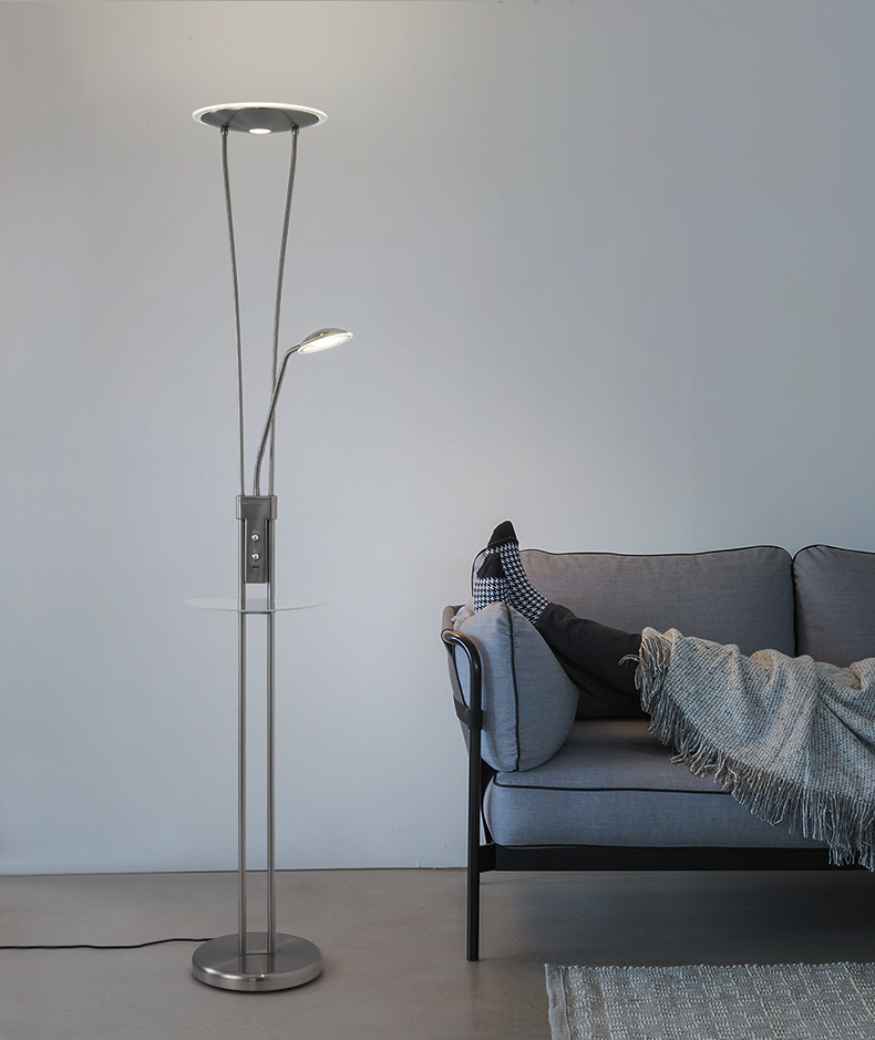 Postmodern Modern Minimalist Metal LED Lamp Luxury Adjustable Double Head Reading Floor Lamp