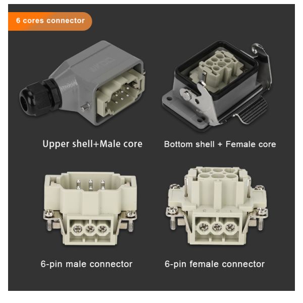 WHE06C Heavy Duty Cable Connectors Silver Plated