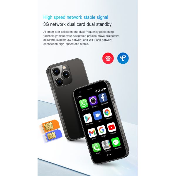 Flashlight 3G Mini Smartphone FM Functions Small Smartphone For Emergency And Entertainment