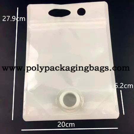 Waterproof Butterfly Valve 3L 5L Beverage Refill Pouches With Spigot