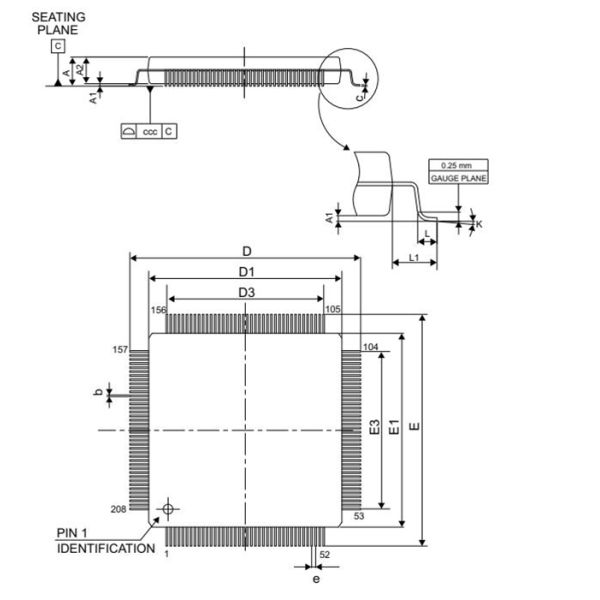 LQFP208 Microcontrollers Chip STM32F429BGT6 Integrated IC 180MHz 32Bit Single Core