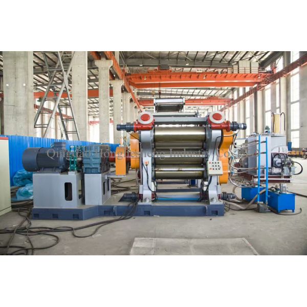 400*1200mm Used Rubber Calender Machine Four Roll Calendering Line