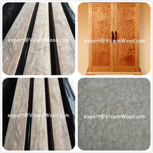 Sliced Natural Birds Eye Maple Wood Veneer Sheet