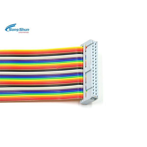 Double Rows IDC Ribbon Cable Custom Conductor Length 0.3m 2KV 10mA Withstand Voltage