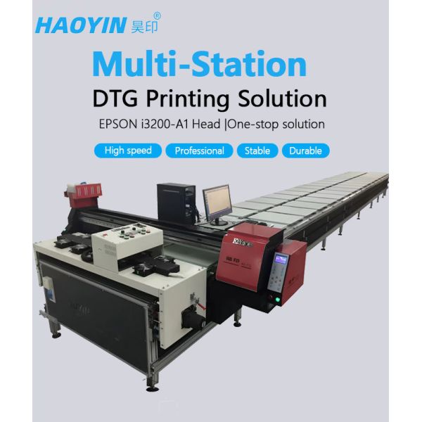 Nine Color Industrial DTG Printer Four High Speed I3200 Printheads
