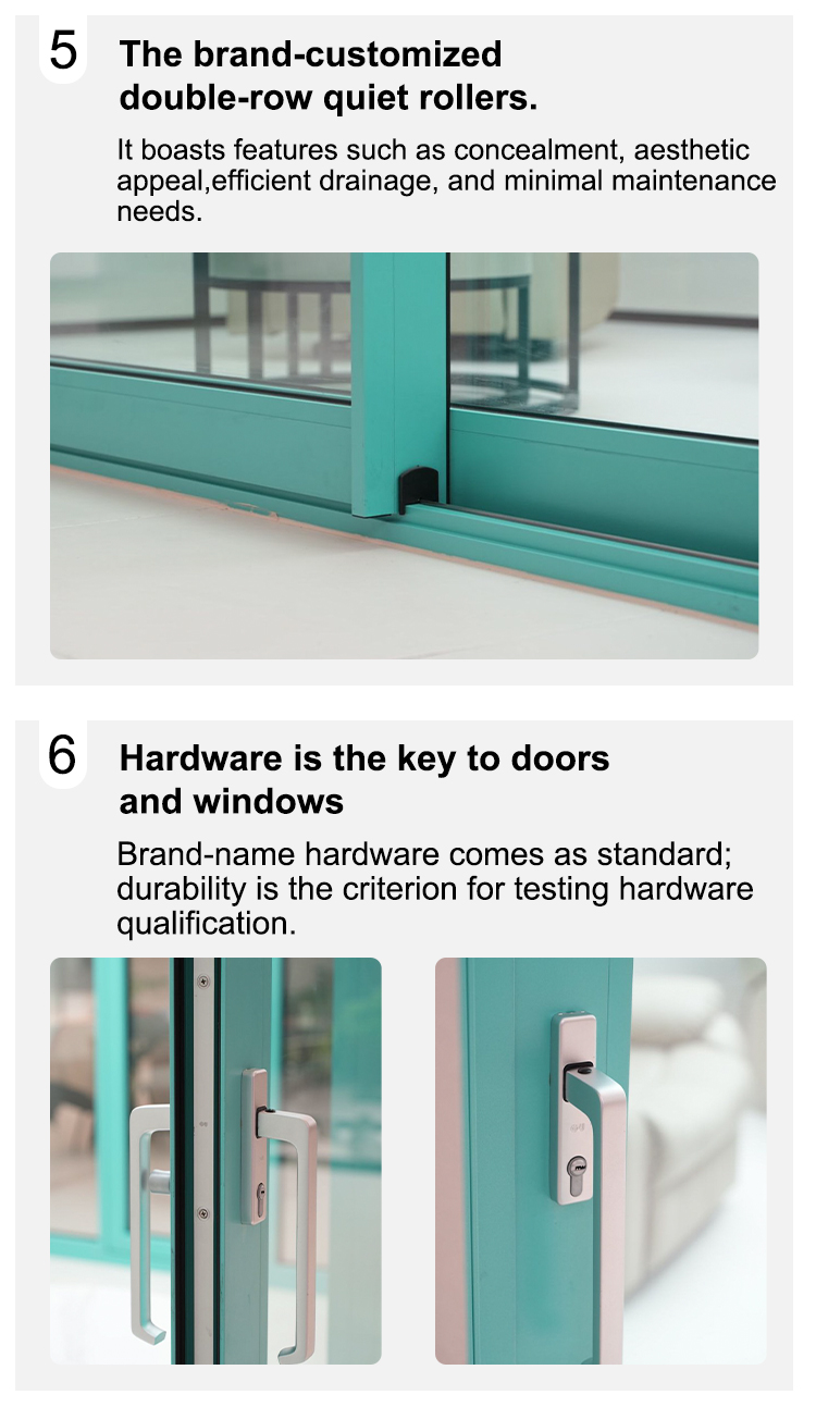 Customized Heavy Sliding Door Aluminium Window Making Materials Aluminum Construction Thermal Energy-Saving 5-Year Warranty