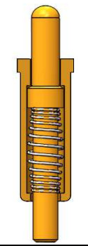 SMT gold plating spring loaded pcb pogo pin