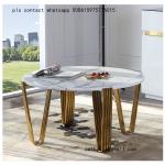 European style creative stainless steel coffee table modern tempered glass table