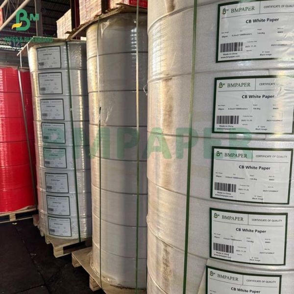 60gr CB White 53gr CFB Yellow 57gr CF Pink NCR Paper In Roll 9.5inch