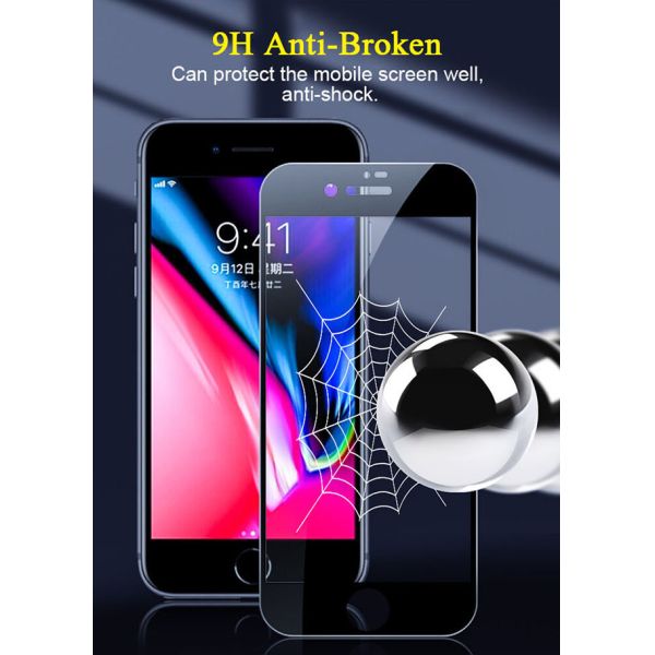 SGS Black iPhone SE Tempered Glass Screen Protector