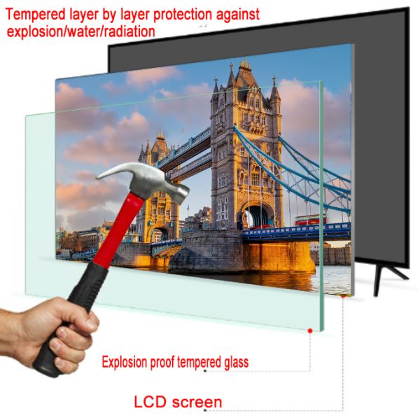 75 85 Inch UHD Tempered Glass Smart LED TV 4K Large Storage Television