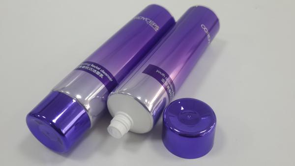 Gloosy cosmetic Packaging Laminate Tube Container with Electroplated Cap