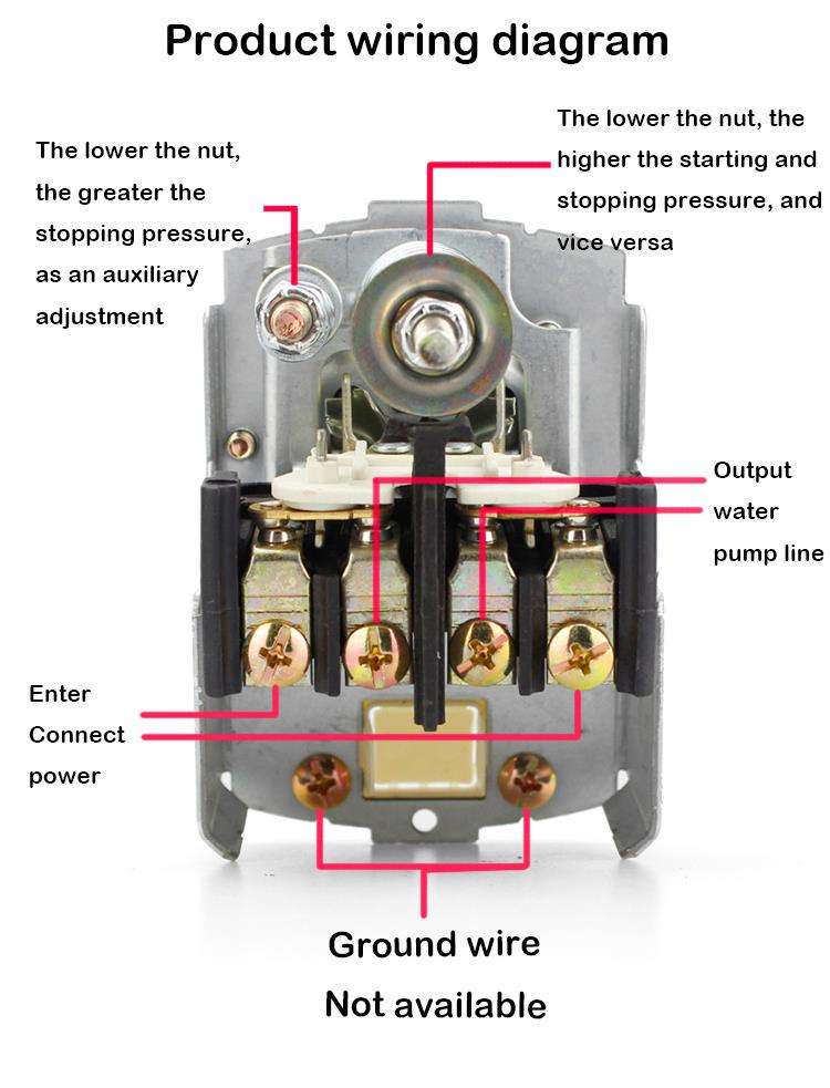 Pump pressure tank accessories, pressure controller, household double-acting mechanical switch, PC-2 pressure switch