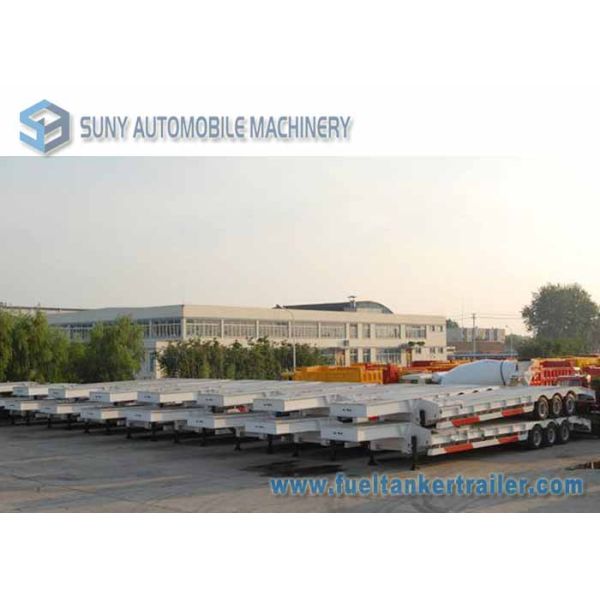 3 Axles Heavy Duty Container Flatbed Semi Trailer Length 13 m